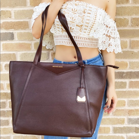 SALE‼️‼️ Michael kors large top zip tote leather - Picture 3 of 5